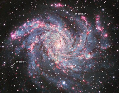 NGC 6946 (مرصد قمة كيت الوطني) بواسطة تلسكوب جيمس ويب الفضائي (ناسا)