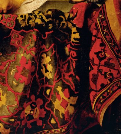 فستان مطرز بتفاصيل من The Procuress بواسطة يناير (Attr. to) Vermeer