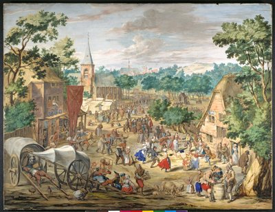 A Kermesse (gouache on paper) بواسطة جان (تابع) بروغيل
