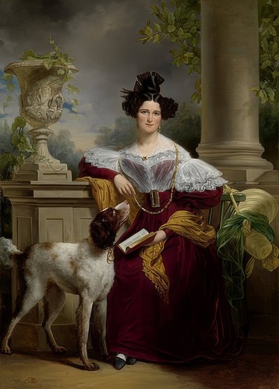 صورة أليدا كريستينا أسينك. 1833 بواسطة جان آدم جانزون كروسمان