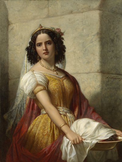 سالومي مع رأس يوحنا المعمدان، حوالي عام 1861 (زيت على قماش) بواسطة جان آدم جانزون كروسمان