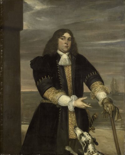 جان فان جيلدر (1647-1673) ، قبطان بحري ، ستيبسون أو ميشيل أدريانز دي رويتر بواسطة جان أندريا ليفينز