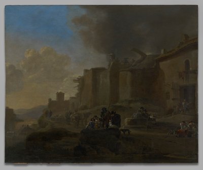 الفلاحون بجانب ضفة النهر بواسطة Jan Asselijn