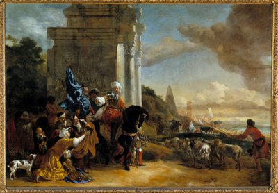 رحيل فرقة شرقية أو "" Les corsaires repousses "لوحة رسمها Jan Baptist Weenix the Old (1621-1660) بواسطة جان بابتيست وينيكس