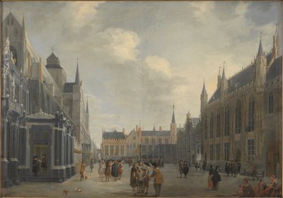 ساحة بورغ في بروج ، 1672. بواسطة جان بابتيست فان مينينكسهوف