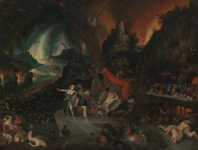 أينيس و Sibyl في العالم السفلي ، 1630s. بواسطة جان بروغيل الأصغر
