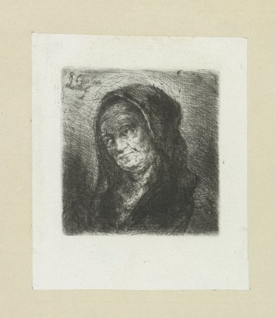 Oude vrouw التقى zwarte sluier The Complete Work of Etchings من تأليف John Chalon / Oeuvre Complette des Eaux Fortes par Jean Chalon (عنوان السلسلة) بواسطة كريستيان جوزي