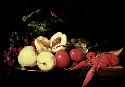 لا تزال حياة الفاكهة مع جراد البحر بواسطة Jan Davidsz de Heem