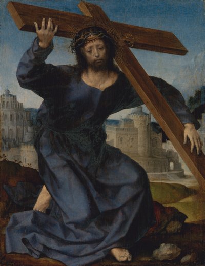 المسيح يحمل الصليب ، كاليفورنيا. 1520-25. بواسطة يان جوسيرت