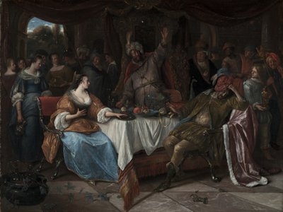 أستير ، أحشويروش ، وهامان ، ج بواسطة Jan Havicksz. Steen