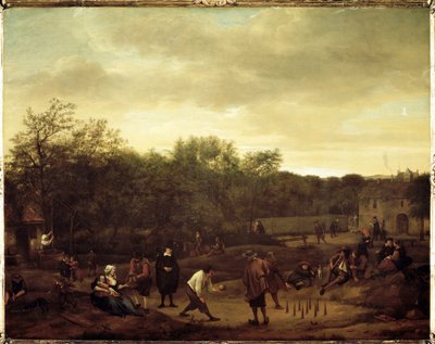 فلاحون يلعبون الكرات في هولندا (صورة بواسطة جان هافيكز. ستين