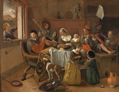 عائلة ميري العائلة المرحة بواسطة Jan Havicksz. Steen