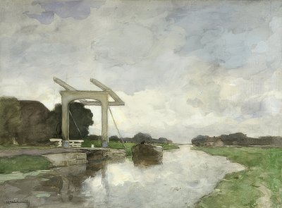 Zugbrücke في الشمال. أم 1890 بواسطة جان هندريك فايسنبروخ