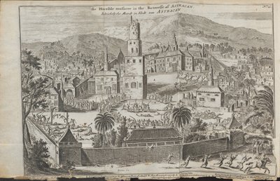 أعمال شغب ستيبان رازين في أستراخان من: ثلاث رحلات مهمة ، 1675 بواسطة جان جانز. سترويز