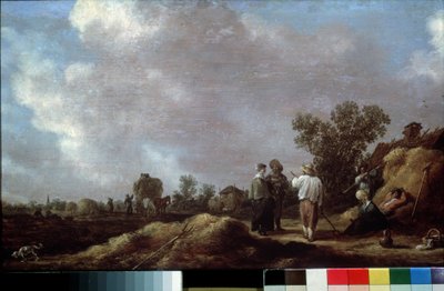 "صناعة القش" (صناعة القش) لوحة رسمها جان جوزيفز فان جوين (1596-1656) 1630 متحف بوشكين ، موسكو بواسطة جان جوزيفز فان جوين