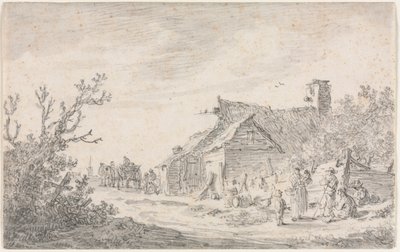 المناظر الطبيعية مع كوخ وأرقام ، 1653. بواسطة جان جوزيفز فان جوين