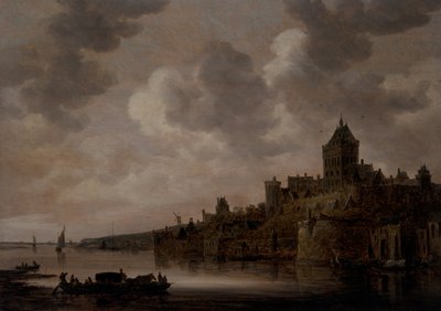 The Valkhof at Nijmegen ، حوالي 1640s (زيت على لوح) بواسطة جان جوزيفز فان جوين