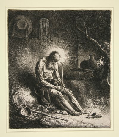 القديس جيروم في التوبة بواسطة Jan Lievens