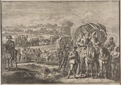 فر الرهبان من شمال برابانت إلى أنتويرب عام 1637 بواسطة جان لويكن (منسوب إلى)