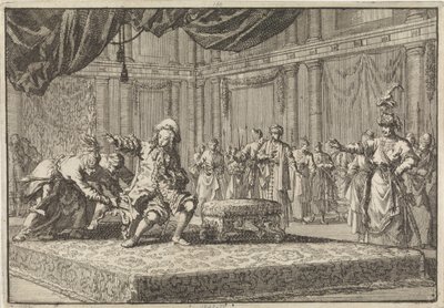 المقعد الذي وضعه بجوار مقر الصدر الأعظم انتُزع من السفير الفرنسي في القسطنطينية ، 1677 بواسطة جان لويكن