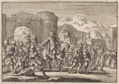 المبعوث الفرنسي للسلطان يدخل القدس على صهوة حصان ، 1674 بواسطة جان لويكن