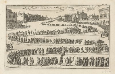 النظام الأساسي الجنائزي للملكة ماري الثانية ستيوارت ، 1695 ولاية ليك لماريا ستيوارت (العنوان على الكائن) بواسطة جان كلايس تن هورن