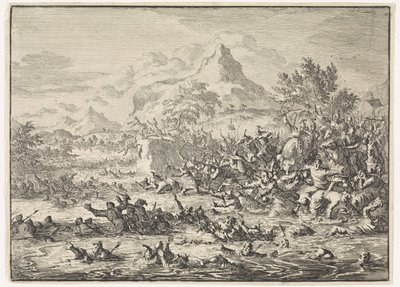 يهزم Placidus اليهود في نهر الأردن ويدفعهم إلى النهر بواسطة جان لويكن