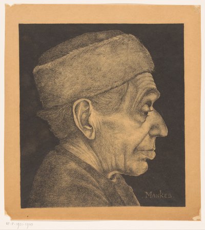 صورة لدوي مع قبعة بواسطة جان مانكس