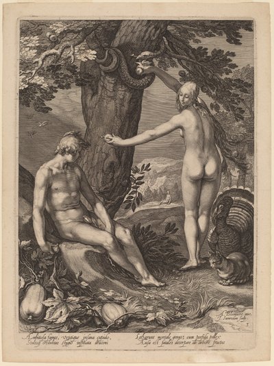 إغراء الإنسان بواسطة Jan Pietersz Saenredam after Abraham Bloemaert