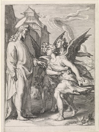 المسيح مع ثلاثة ملائكة مثل الأعشاب بين الحبوب (عنوان السلسلة) بواسطة جاكوب ماثام (رفض الإسناد)