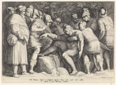 سكيبيو يحمله أبناؤه من ساحة المعركة بواسطة Polidoro da Caravaggio