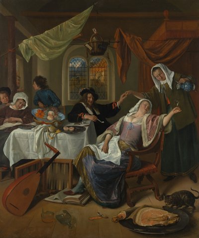 الأسرة الفاسدة ، كاليفورنيا. 1663-64. بواسطة جان هافكسزون ستين