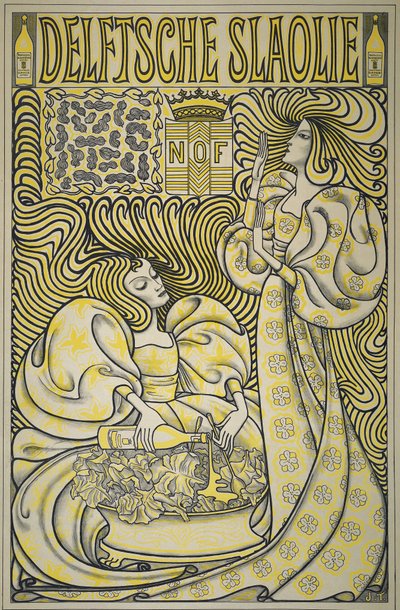 ملصق لزيت دلفت ، 1894 (ورق) بواسطة Jan Toorop