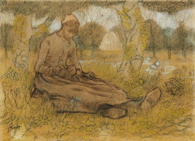 فتاة شابة في الربيع ، ج. 1885-1890 بواسطة جان تروب
