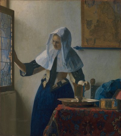 امرأة شابة مع إبريق الماء ، كاليفورنيا. 1662. بواسطة جان فيرمير فان دلفت