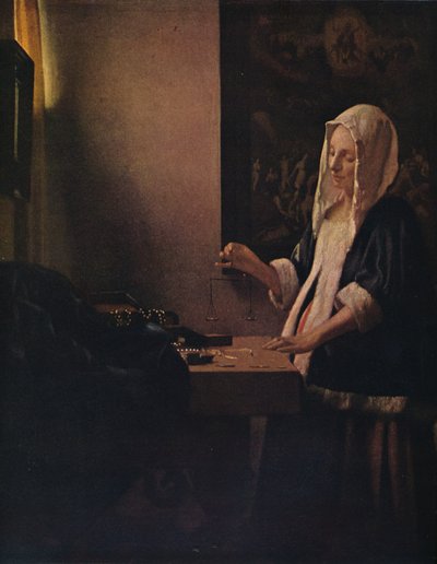 امرأة تحمل التوازن ، c1664 بواسطة جان فيرمير فان دلفت