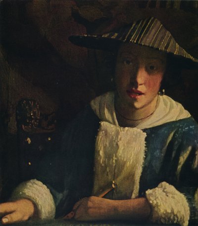 فتاة صغيرة مع الناي ، c1665-1675 بواسطة جان فيرمير فان دلفت