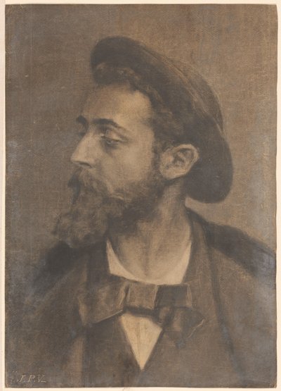 صورة لرجل بلحية وقبعة ، متجهاً إلى اليسار بواسطة جان فيث