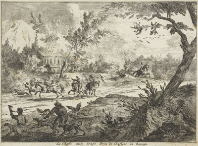 صيد الذئب في كونفلانز ، سافوا La Chasse aux Loups Prez de Conflans en Savoije (العنوان على الكائن) وجوه في سافوا (عنوان المسلسل) بواسطة جان فينسينتس. فان دير فين