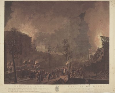 كارثة Leydens ، الناجمة عن قفز سفينة بالبارود ، في 12 يناير 1807 / Désastre de Leide ، سبب في l