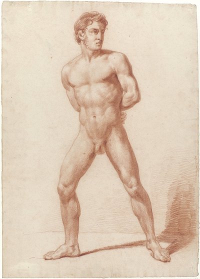 يقف الذكر عاريًا والذراعين خلف الظهر بواسطة Jan Willem Pieneman