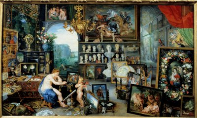 المنظر. رمزية الحواس الخمس لوحة بواسطة Jan I Brueghel Dit De Velours (1568-1625) Ec. Flam بواسطة جان الأكبر بروغل