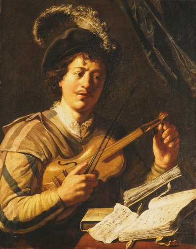 شاب يضبط الكمان ، c.1623-5 بواسطة جان الأكبر ليفينز