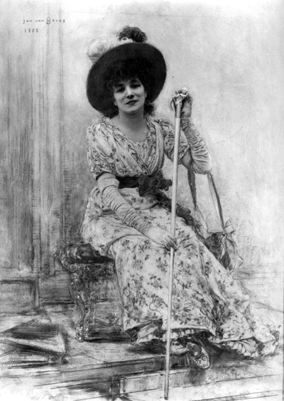 صورة لسارة برنهارد (1844-1923) بواسطة جان فان بيرز