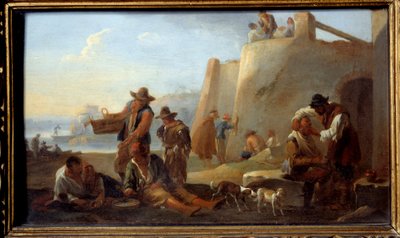 حلاق نابولي. رسم جان ميل (1599-1663) Ec. Flam. بواسطة جان فان بايك ميل