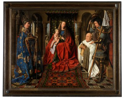 العذراء والطفل مع Canon Joris van der Paele بواسطة جان فان إيك