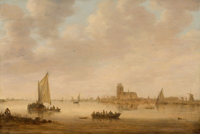 منظر لدوردريخت من Dordtse Kil ، 1644. بواسطة جان فان جوين