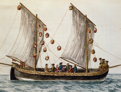 قارب البندقية مزين بعيد الفادي ، بقلم جان جريفنبروك (1731-1807) ، ألوان مائية ، إيطاليا بواسطة جان فان جريفينبروك
