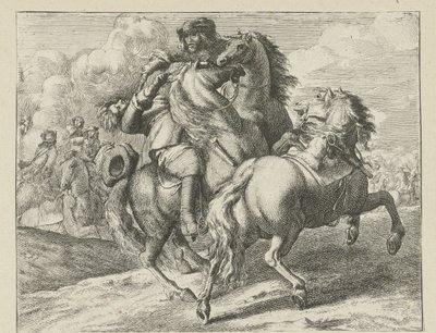أطلق جندي النار على ظهور الخيل مشاهد الفرسان (عنوان المسلسل) بواسطة جان فان هوشتنبرج (ربما يتم نسخه بعد ذلك)