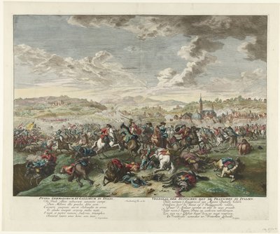 معركة الفروسية في شمال إيطاليا ، حوالي 1702-1703 Pugna Germanorum et Gallorum في إيطاليا / معركة الألمان مع الفرنسيين في إيطاليا (العنوان على الشيء) بواسطة جان فان هوشتنبرج